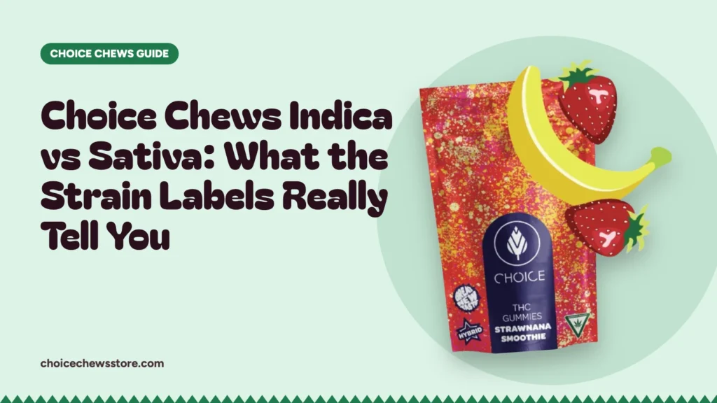 Choice Chews Indica vs Sativa: What the Strain Labels Really Tell You, Choice Chews guide